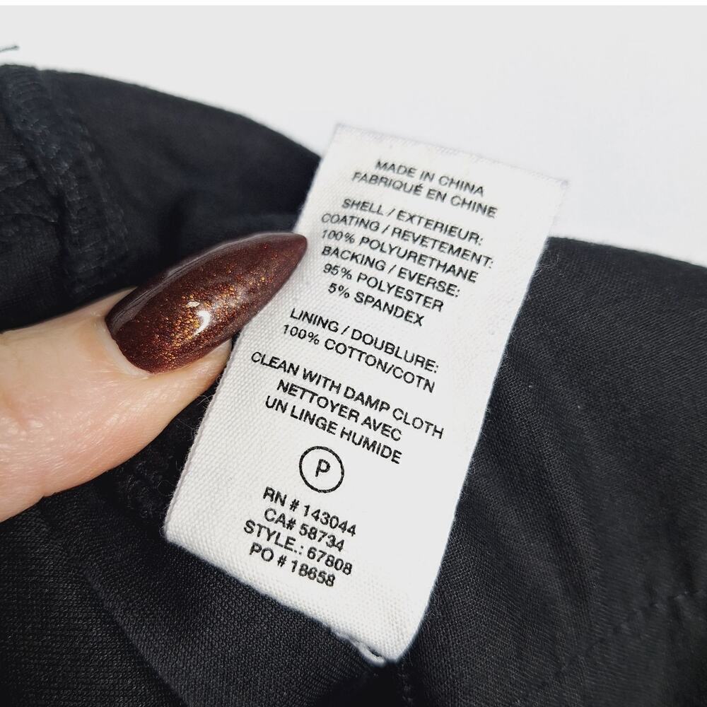 Avec Les Filles Gabi Faux Leather Pant Cargo Utility Small High Rise Straight - Picture 6 of 12